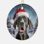 Great Dane Dog Christmas Keepake Keramik Ornament (Links)