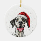 Great Dane Dog Christmas Personalized Keramik Ornament (Vorne)