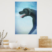Great Dane Dog DOG BEACH Poster (Küche)