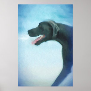 Great Dane Dog DOG BEACH Poster