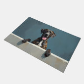 Great Dane Dog Doormat Art Fußmatte (Schrägansicht)