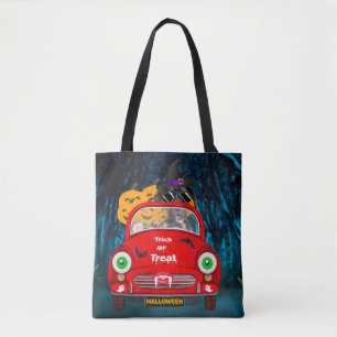 Great Dane Dog Driving Car Beängstigend Halloween Tasche