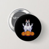 Great Dane Dog Ghost Pumpkin Boo Halloween Kinder  Button (Vorne & Hinten)
