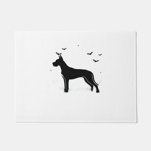 Great Dane Dog - Halloween Moon Silhouette Classic Fußmatte (Vorderseite)