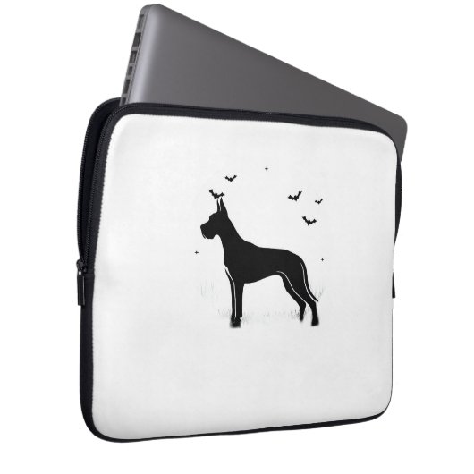 Great Dane Dog - Halloween Moon Silhouette Classic Laptopschutzhülle (Vorne Rechts)