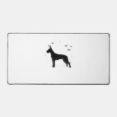 Great Dane Dog - Halloween Moon Silhouette Classic Schreibtischunterlage (Vorderseite)