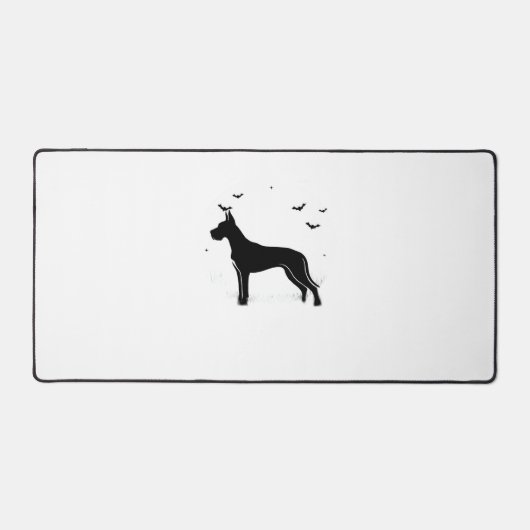 Great Dane Dog - Halloween Moon Silhouette Classic Schreibtischunterlage (Vorderseite)