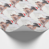 Great Dane Dog Hat frohe Weihnachten Geschenkpapier (Ecke)