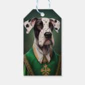 Great Dane Dog in St. Patrick's Day Dress Geschenkanhänger (Vorderseite)