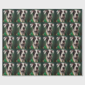 Great Dane Dog in St. Patrick's Day Dress Geschenkpapier (Flach)