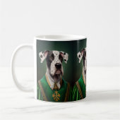 Great Dane Dog in St. Patrick's Day Dress Kaffeetasse (Links)
