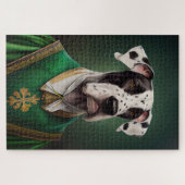 Great Dane Dog in St. Patrick's Day Dress Puzzle (Horizontal)