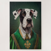Great Dane Dog in St. Patrick's Day Dress Puzzle (Vertikal)