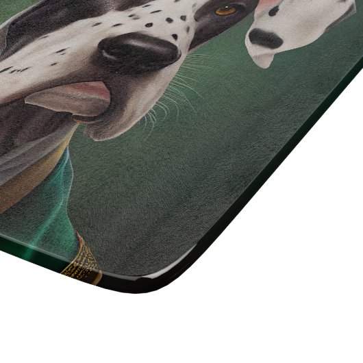 Great Dane Dog in St. Patrick's Day Dress Schneidebrett (Ecke)
