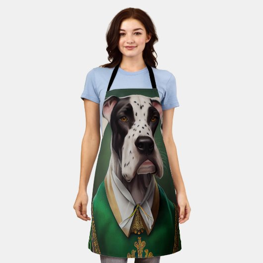 Great Dane Dog in St. Patrick's Day Dress Schürze (Getragen)