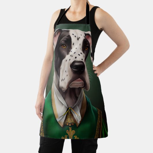 Great Dane Dog in St. Patrick's Day Dress Schürze (InSitu)