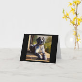 Great Dane Dog Karte (Gelbe Blume)
