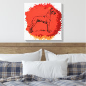 Great Dane Dog Leinwanddruck (Insitu (Schlafzimmer))