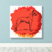 Great Dane Dog Leinwanddruck (Insitu (Holzboden))