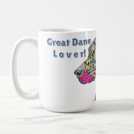 Great Dane Dog Lover Tasse (Links)