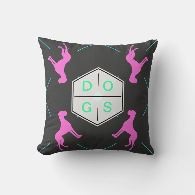 Great Dane Dog Muster Kissen (Vorderseite)