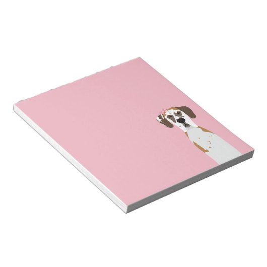 Great Dane Dog Notizblock (angewinkelt)