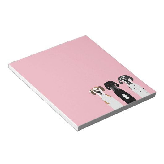 Great Dane Dog Notizblock (angewinkelt)