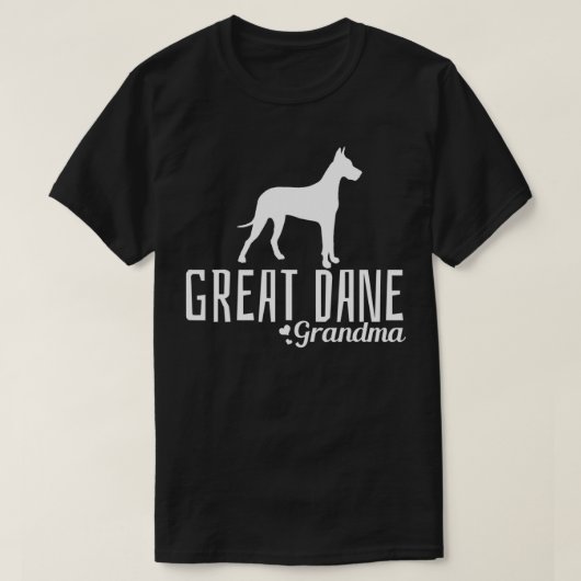 Great Dane Dog Oma T-Shirt (Design vorne)