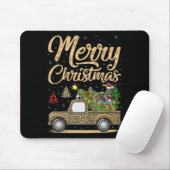 Great Dane Dog On Christmas Tree Leopard Truck Xma Mousepad (Mit Mouse)