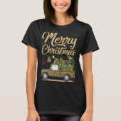 Great Dane Dog On Christmas Tree Leopard Truck Xma T-Shirt (Vorderseite)