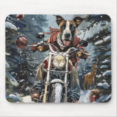 Great Dane Dog Riding Motorrad Weihnachten Mousepad (Vorne)