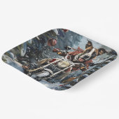 Great Dane Dog Riding Motorrad Weihnachten Pappteller (Gewinkelt)