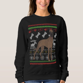 Great Dane Dog Santa Claus Ugly Weihnachtsmuster Sweatshirt