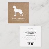 Great Dane Dog Walker Trainer Welpe sitzend KRAFT Quadratische Visitenkarte (Vorne/Hinten)