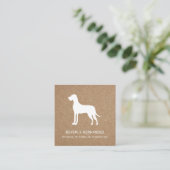 Great Dane Dog Walker Trainer Welpe sitzend KRAFT Quadratische Visitenkarte (Stehend Vorderseite)