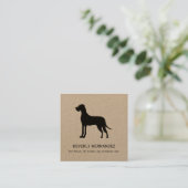 Great Dane Dog Walker Trainer Welpe sitzend KRAFT Quadratische Visitenkarte (Stehend Vorderseite)
