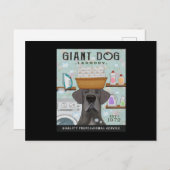 Great Dane Dog Wäsche Company Ankündigungspostkarte (Vorne/Hinten)