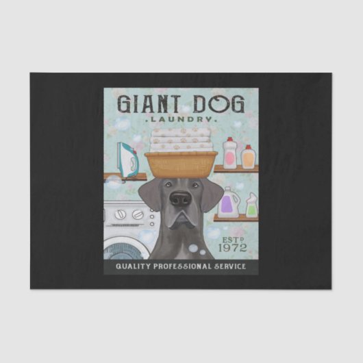 Great Dane Dog Wäsche Company Seidenpapier (Vorderseite)