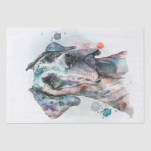 Great Dane Dog Watercolor Seidenpapier