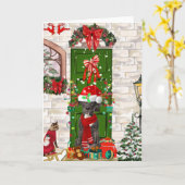 Great Dane Dog Weihnachten Karte (Gelbe Blume)