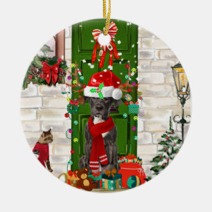 Great Dane Dog Weihnachten Keramik Ornament