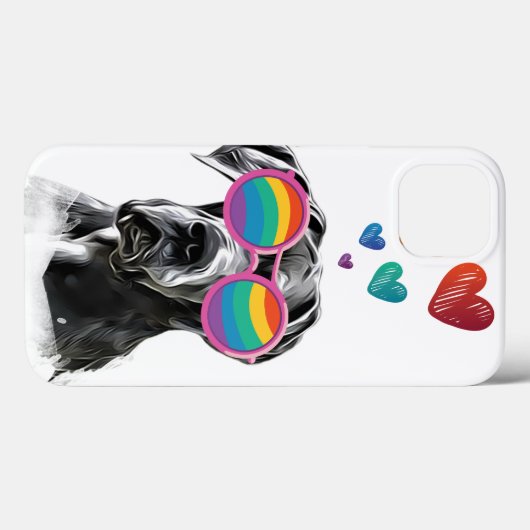 Great Dane Dog with Hearts Valentine's Day Throw Case-Mate iPhone Hülle (Rückseite (Horizontal))