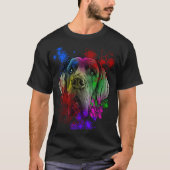Great Dane Dog with Splash Art T-Shirt (Vorderseite)