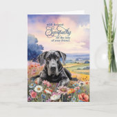 Great Dane Dog with Wildflowers Pet Sympathy Karte (Vorderseite)