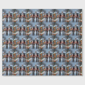 Great Dane Dogs Christmas Snow Holiday Geschenkpapier (Flach)