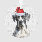 Great Dane Dog's Name Holiday Foto Weihnachten Ornament (Rückseite)