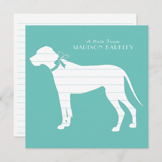 Great Dane Doppy Puppy Dankeskarte (Vorne/Hinten)