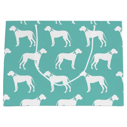 Great Dane Doppy Puppy Große Geschenktüte (Vorderseite)