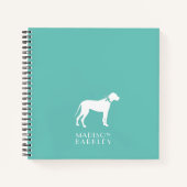 Great Dane Doppy Puppy Notizblock (Vorderseite)