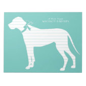 Great Dane Doppy Puppy Notizblock (Vorderseite)